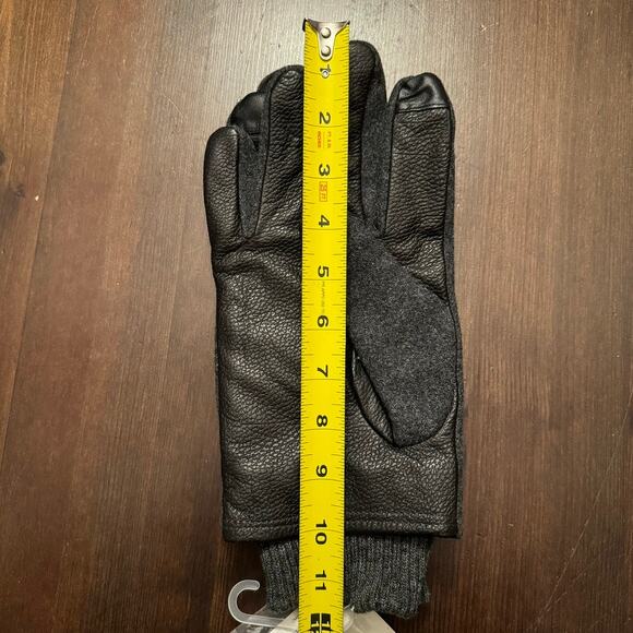 GAP Men’s Black Wool & Leather Smartphone Gloves L/XL Winter Touchscreen - Picture 12 of 12